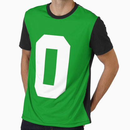 Number 0 Sports Green T-Shirt - Trendy Graphic for Adults - T-Shirt, Sweatshirt, Hoodie