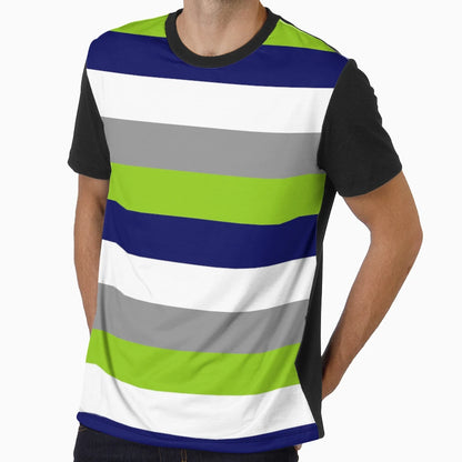 Preppy Summer Striped Pattern Lime T-Shirt - Aesthetic Graphic Men Women - T-Shirt, Sweatshirt, Hoodie