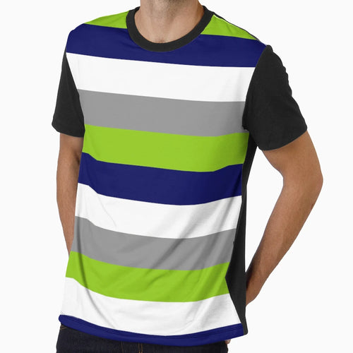Preppy Summer Striped Pattern Lime T-Shirt - Aesthetic Graphic Men Women - T-Shirt, Sweatshirt, Hoodie