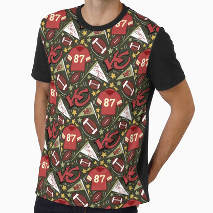 TK Chiefs Pattern Khaki Green T-Shirt - Fun Novelty Design Men Women - T-Shirt, Sweatshirt, Hoodie