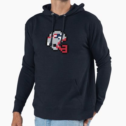 New England Patriots 8 Bit Football Hoodie - Novelty Apparel for Adults - T-Shirt, Sweatshirt, Hoodie