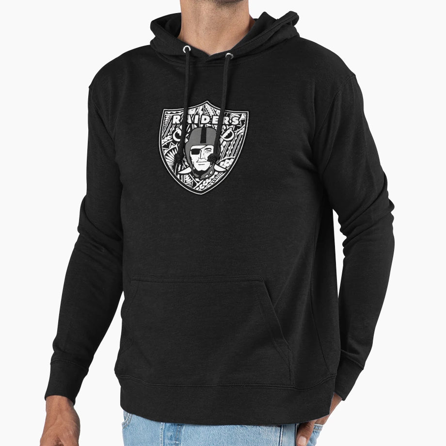 Raiders Shield Hoodie - Novelty Apparel Unisex - T-Shirt, Sweatshirt, Hoodie