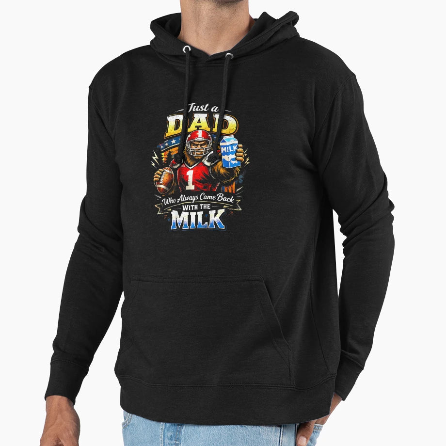 Sasquatch Football Dad Who Always Came Hoodie - Custom Art Print Unisex - T-Shirt, Sweatshirt, Hoodie