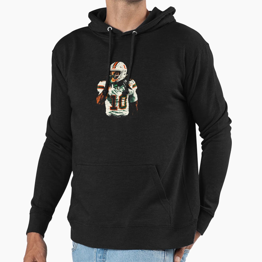 Malachi Toney Locked Miami Hurricanes Hoodie - Minimalist Print for Adults - T-Shirt, Sweatshirt, Hoodie