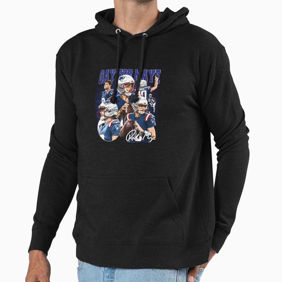 Gay Maye New England Football Hoodie - Trendy Graphic Men Women - T-Shirt, Sweatshirt, Hoodie