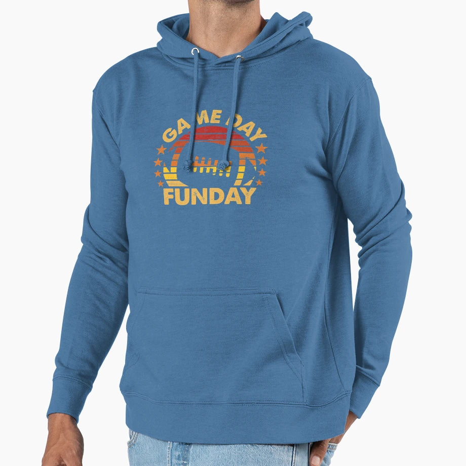 Game Day Fun Day Football Sunset Hoodie - Custom Art Print for Adults - T-Shirt, Sweatshirt, Hoodie