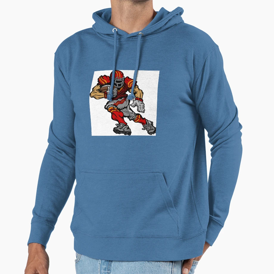 American Football Player Hoodie - Trendy Graphic for Adults - T-Shirt, Sweatshirt, Hoodie