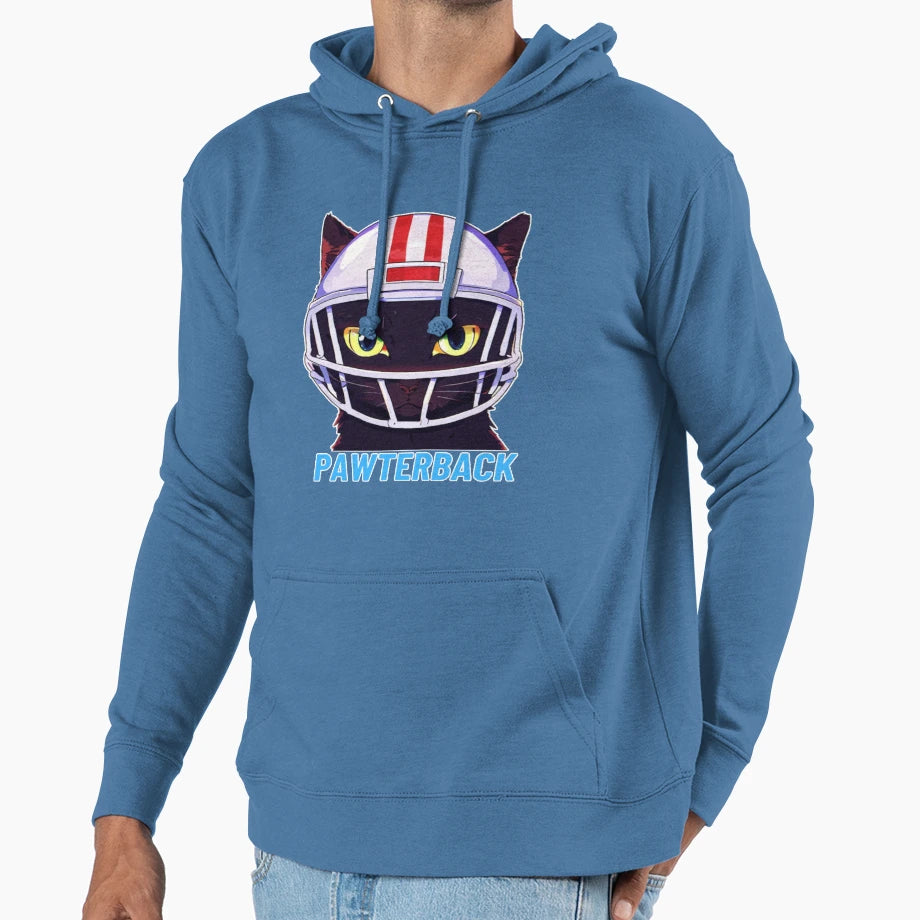 Pawterback American Football Hoodie - Aesthetic Graphic for Adults - T-Shirt, Sweatshirt, Hoodie
