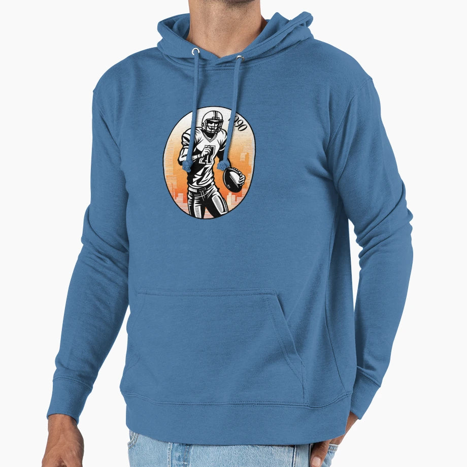 American Football Player Hoodie - Novelty Apparel Unisex - T-Shirt, Sweatshirt, Hoodie