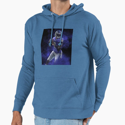 Lamar Baltimore Sports Art Hoodie - Custom Art Print for Adults - T-Shirt, Sweatshirt, Hoodie