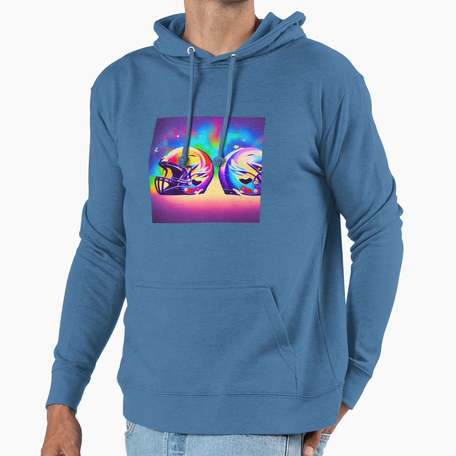 Helmet Harmony Hoodie - Trendy Graphic for Adults - T-Shirt, Sweatshirt, Hoodie