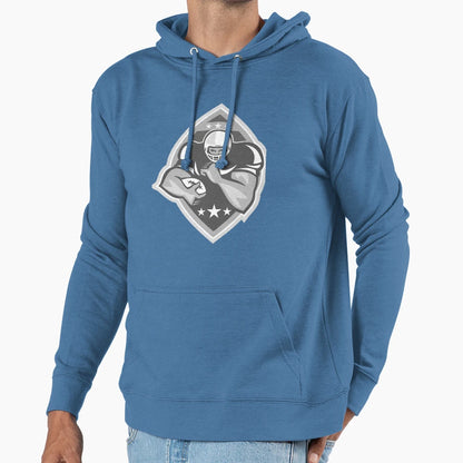 American Football Player Running Hoodie - Aesthetic Graphic Men Women - T-Shirt, Sweatshirt, Hoodie