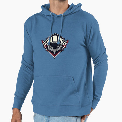 American Football Logo Helmet Hoodie - Custom Art Print Men Women - T-Shirt, Sweatshirt, Hoodie