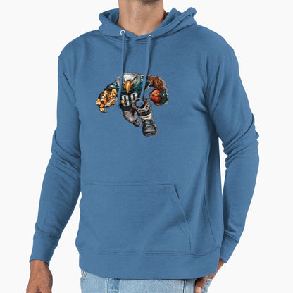 Mascot American Football Hoodie - Aesthetic Graphic Men Women - T-Shirt, Sweatshirt, Hoodie