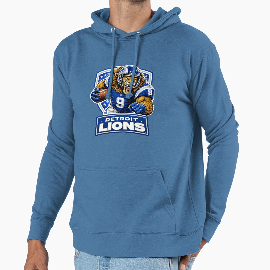 Detroit Lions Charging Logo Hoodie - Novelty Apparel Men Women - T-Shirt, Sweatshirt, Hoodie