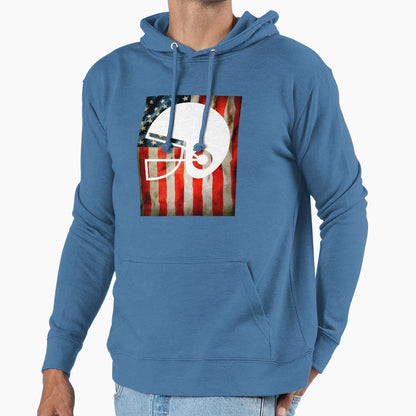 American Football And Us Patriot Flag Hoodie - Novelty Apparel Men Women - T-Shirt, Sweatshirt, Hoodie