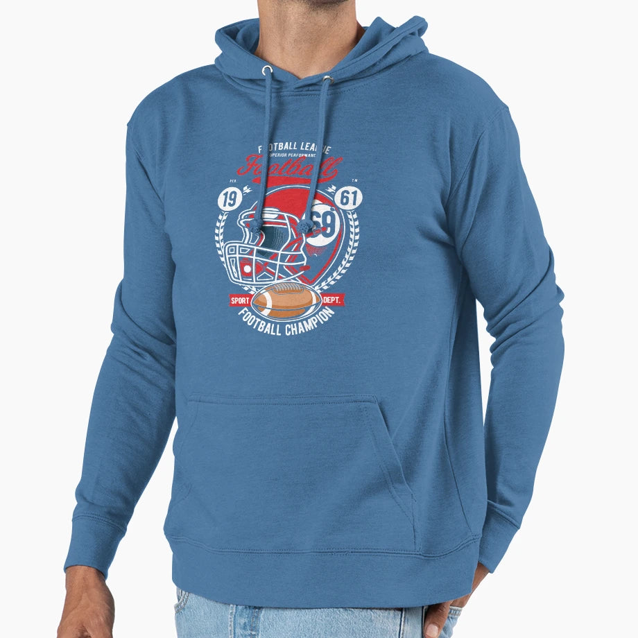 Football League Helmet Hoodie - Custom Art Print for Adults - T-Shirt, Sweatshirt, Hoodie