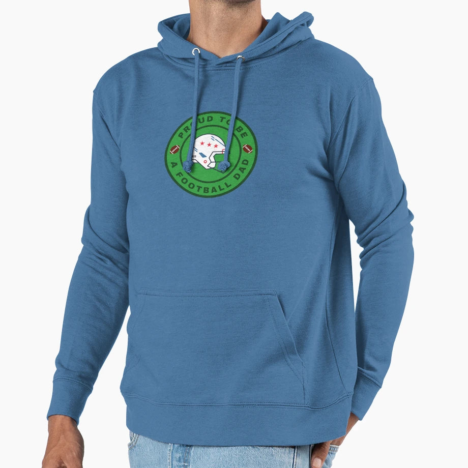 Proud To Be Football Dad Hoodie - Aesthetic Graphic for Adults - T-Shirt, Sweatshirt, Hoodie