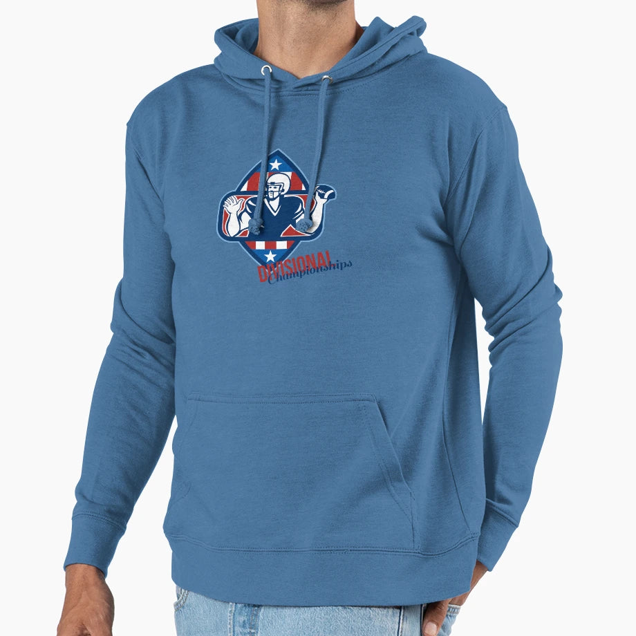 American Football Quarterback Divisional Hoodie - Minimalist Print Unisex - T-Shirt, Sweatshirt, Hoodie