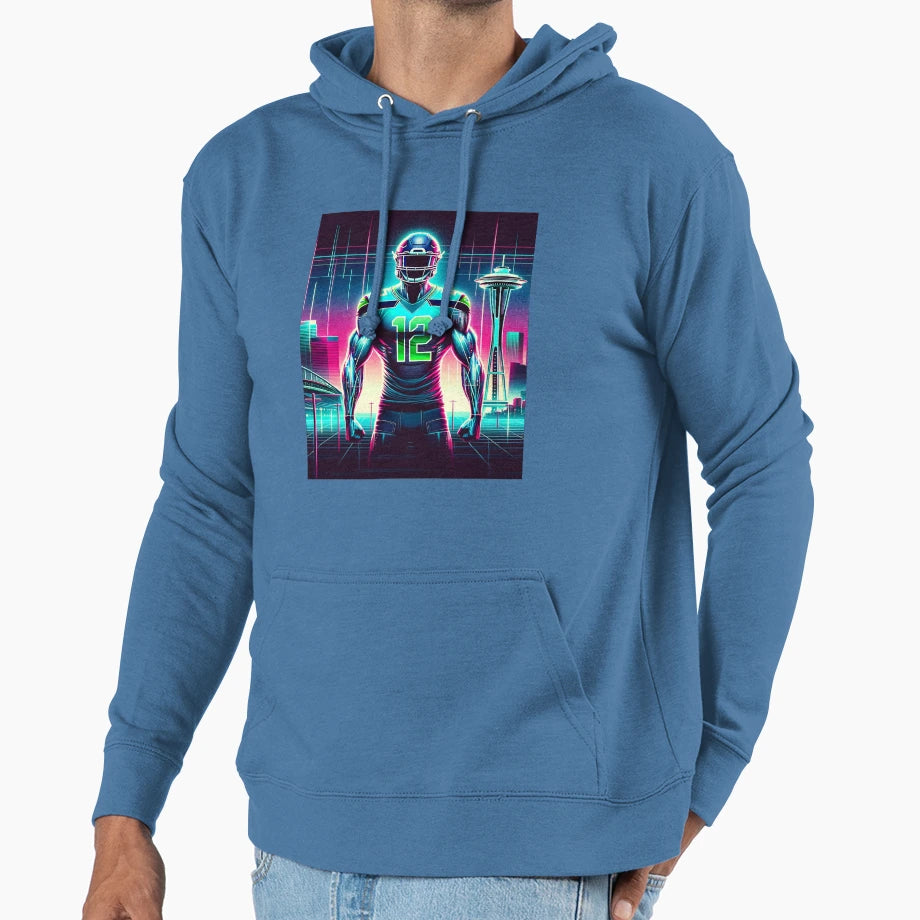 Synthwave Seattle Hoodie - Streetwear Style Unisex - T-Shirt, Sweatshirt, Hoodie