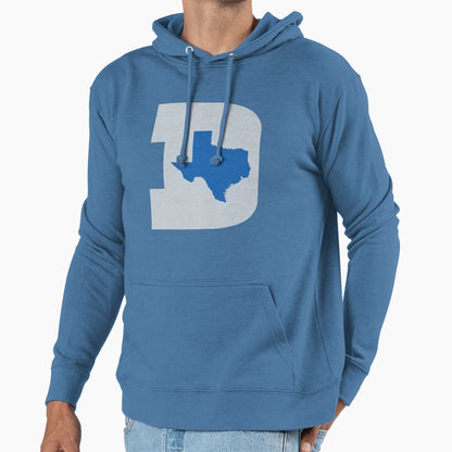 D Texas Silver B Ball Blue Hoodie - Minimalist Print Men Women - T-Shirt, Sweatshirt, Hoodie