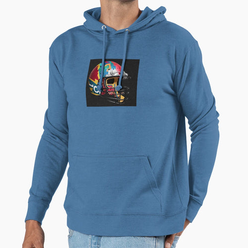 American Football Helmet Hoodie - Minimalist Print for Adults - T-Shirt, Sweatshirt, Hoodie