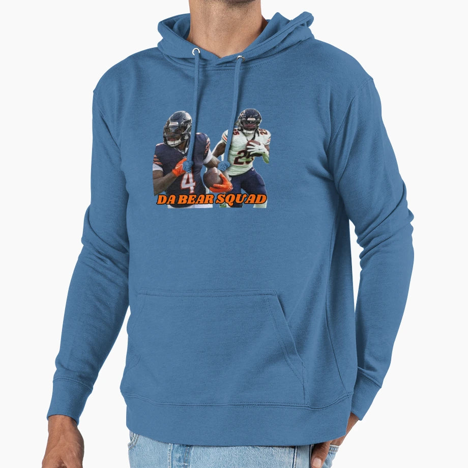 Chicago Bear Squad Hoodie - Novelty Apparel for Adults - T-Shirt, Sweatshirt, Hoodie