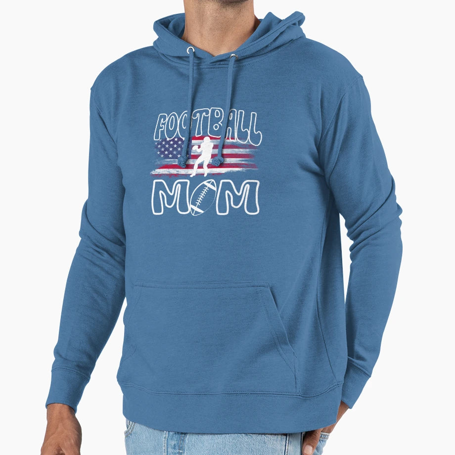 Football Mom Hoodie - Casual Everyday Wear Unisex - T-Shirt, Sweatshirt, Hoodie