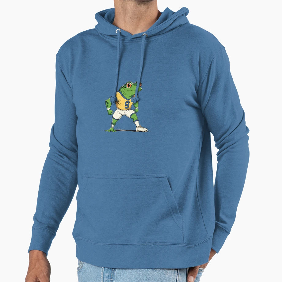 American Football Player Frog Hoodie - Unique Graphic Unisex - T-Shirt, Sweatshirt, Hoodie