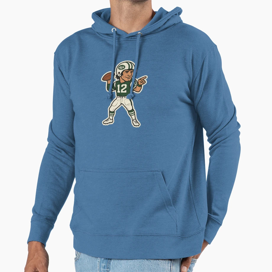 Gridiron Greats Cartoon Tribute Joe Hoodie - Streetwear Style Unisex - T-Shirt, Sweatshirt, Hoodie