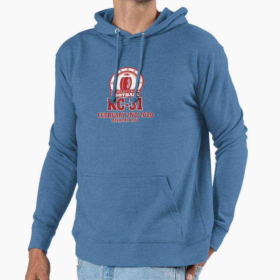 American Football Kc 31 February 2Nd 2020 Hoodie - Minimalist Print Unisex - T-Shirt, Sweatshirt, Hoodie