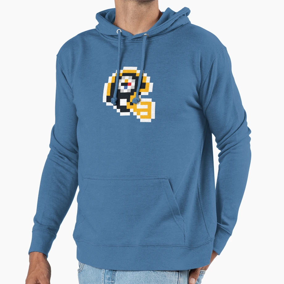 Pittsburgh Steelers 8 Bit Football Helmet Hoodie - Graphic Print Men Women - T-Shirt, Sweatshirt, Hoodie