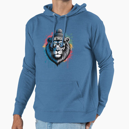 Detroit Lion Hoodie - Trendy Graphic for Adults - T-Shirt, Sweatshirt, Hoodie