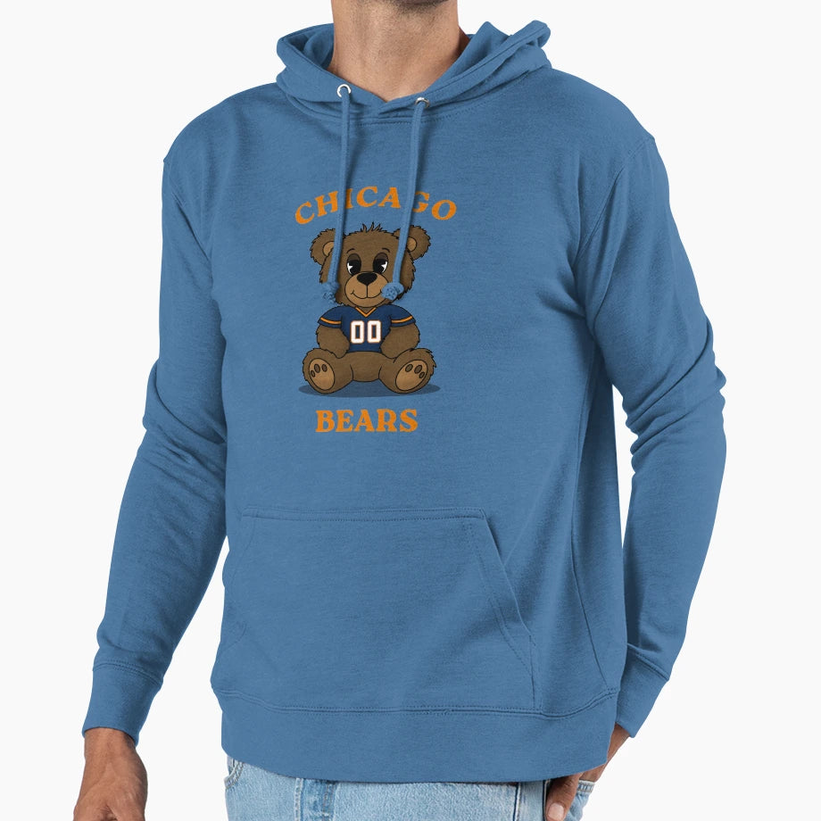 Chicago Bears Teddy Hoodie - Casual Everyday Wear for Adults - T-Shirt, Sweatshirt, Hoodie