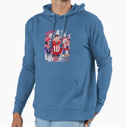 Drake Maye New England Collage Hoodie - Custom Art Print Unisex - T-Shirt, Sweatshirt, Hoodie