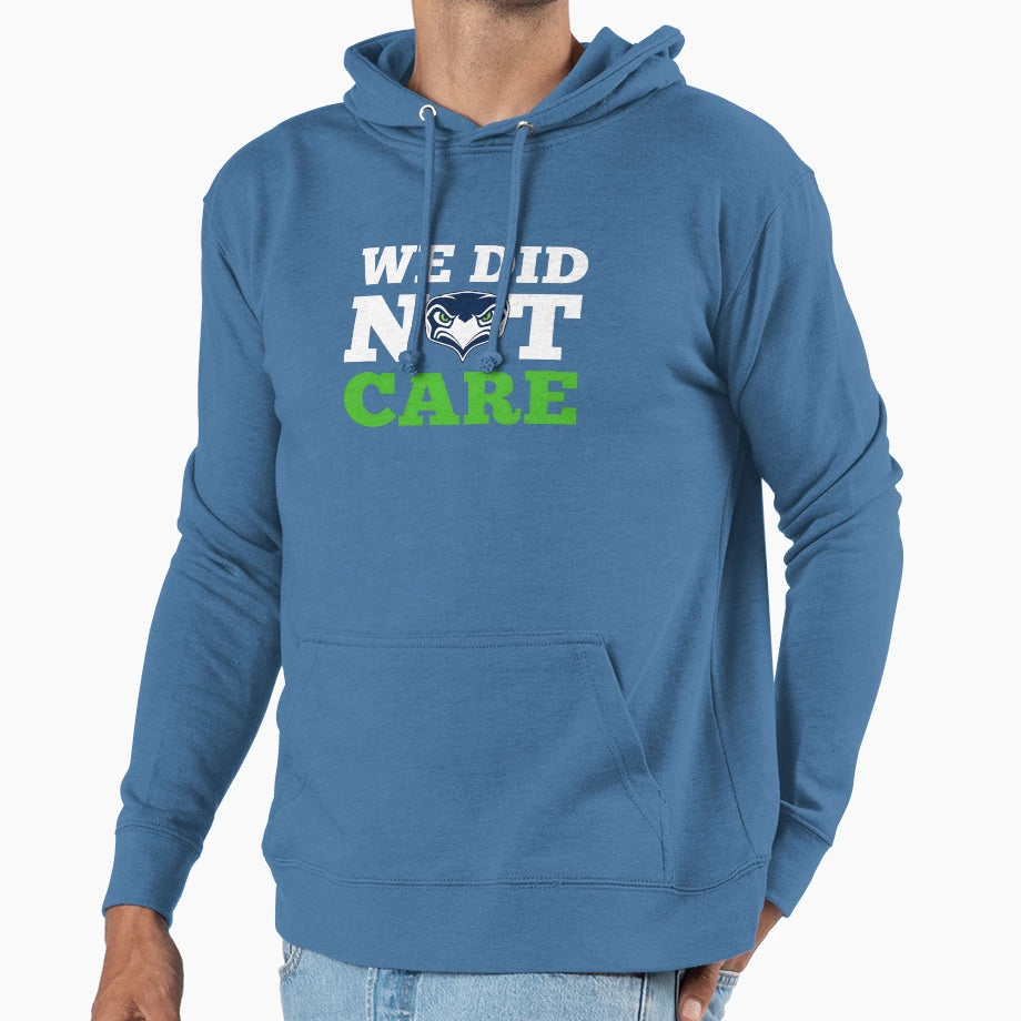 Seattle We Did Not Care Hawk Head Fan Hoodie - Unique Graphic Men Women - T-Shirt, Sweatshirt, Hoodie