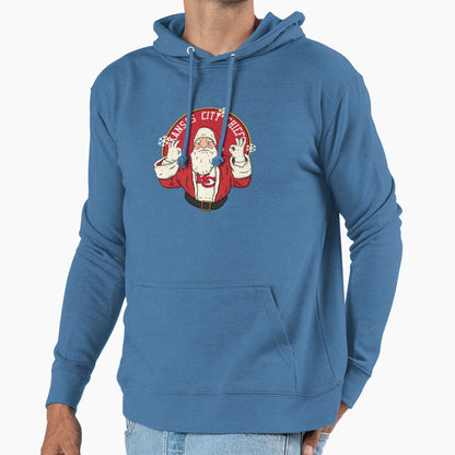 Santa Claus Loves Kansas City Chiefs Hoodie - Trendy Graphic Unisex - T-Shirt, Sweatshirt, Hoodie