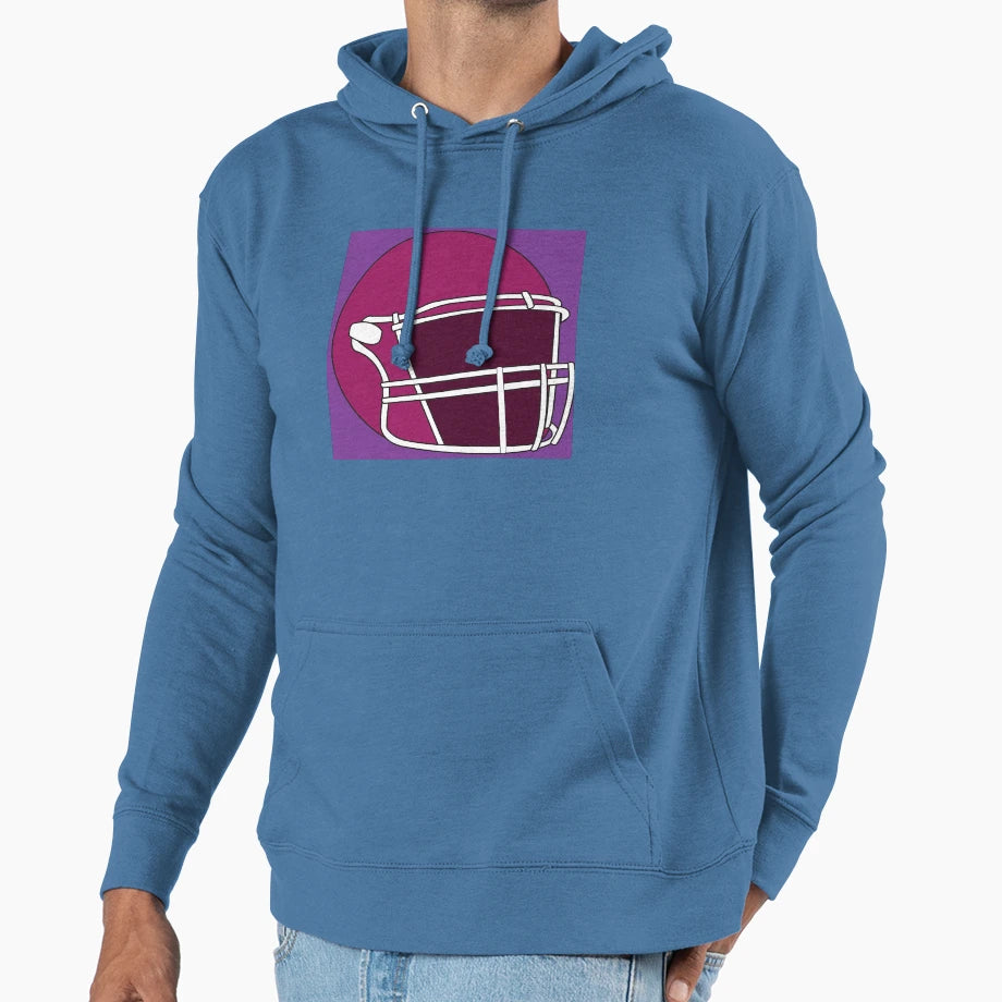 Football Helmet Hoodie - Casual Everyday Wear Unisex - T-Shirt, Sweatshirt, Hoodie