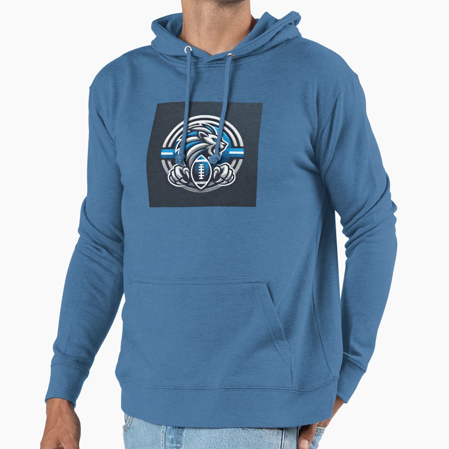 Detroit Football Hoodie - Graphic Print for Adults - T-Shirt, Sweatshirt, Hoodie