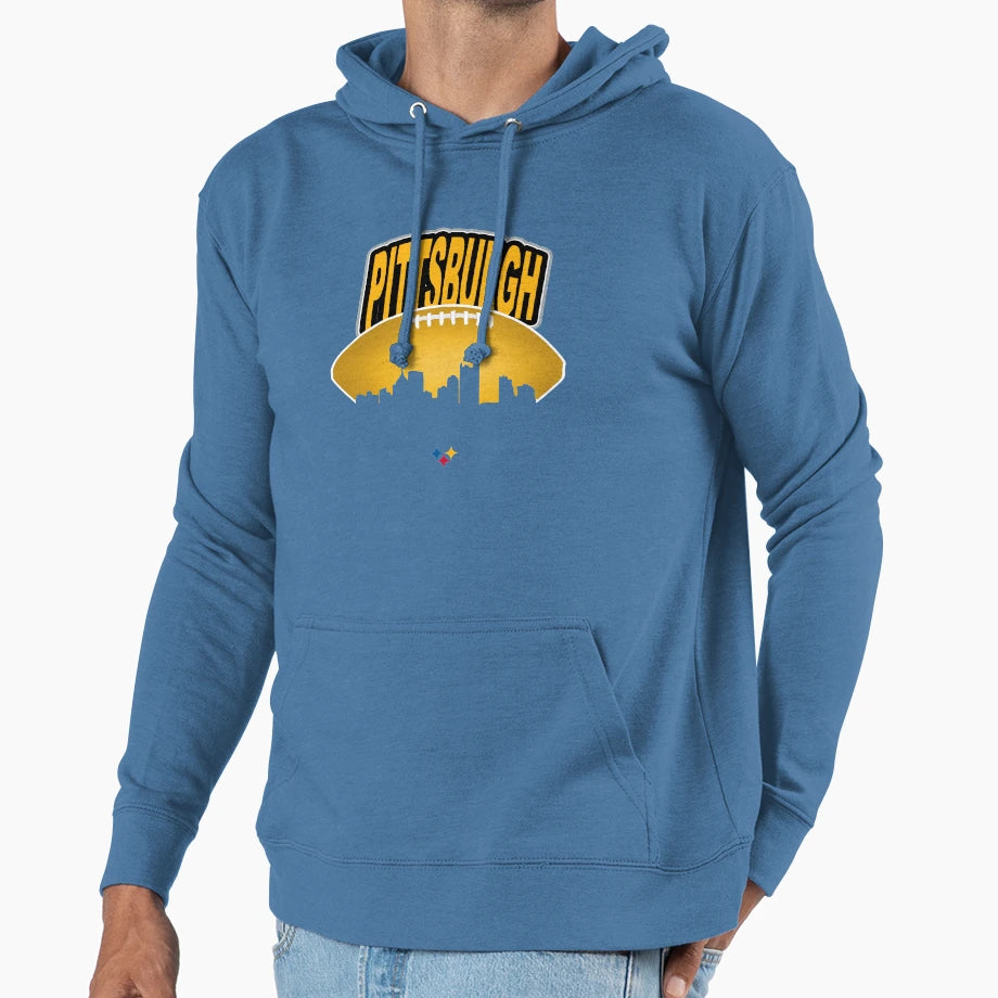 Pittsburgh Football Skyline Hoodie - Custom Art Print for Adults - T-Shirt, Sweatshirt, Hoodie