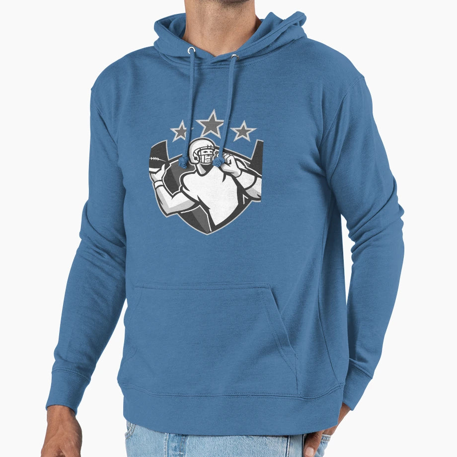 American Gridiron Football Throw Ball Hoodie - Trendy Graphic Men Women - T-Shirt, Sweatshirt, Hoodie