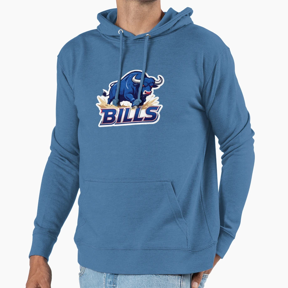 Buffalo Inspired Football Aesthetic Hoodie - Novelty Apparel for Adults - T-Shirt, Sweatshirt, Hoodie
