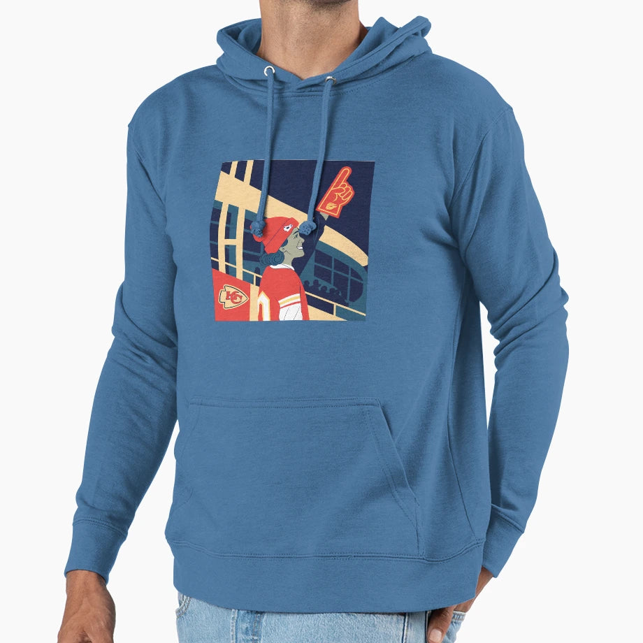 Chiefs Fan Spirit Unwavering Support Hoodie - Custom Art Print for Adults - T-Shirt, Sweatshirt, Hoodie
