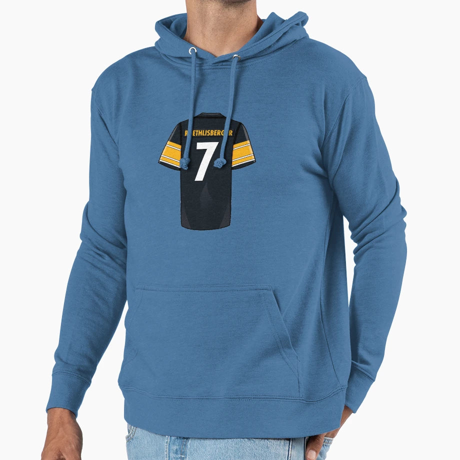 Ben Roethlisberger Jersey Hoodie - Unique Graphic Men Women - T-Shirt, Sweatshirt, Hoodie