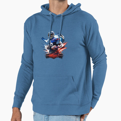Athlete Strong Football Player Hoodie - Fun Novelty Design for Adults - T-Shirt, Sweatshirt, Hoodie
