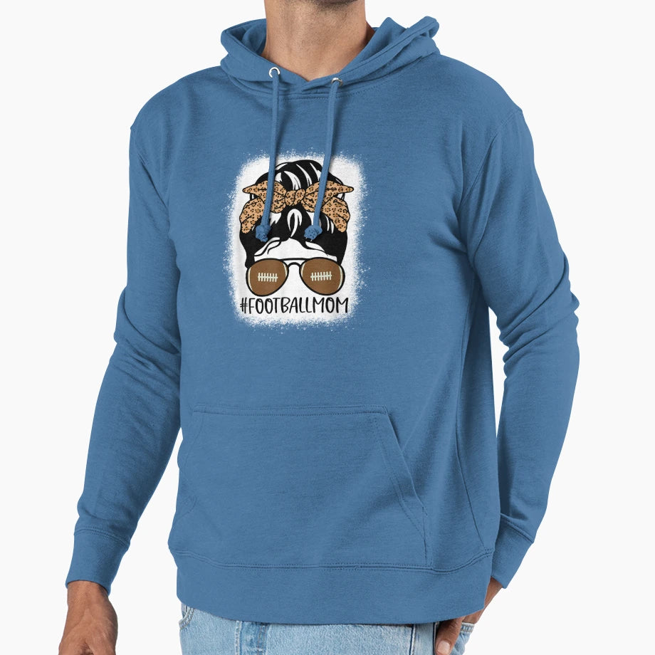 Bleached Football Mom Life Leopard T-Shirt - Streetwear Style Men Women - T-Shirt, Sweatshirt, Hoodie