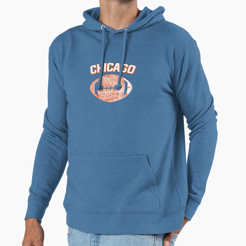 Chicago Football City Home Map Hoodie - Unique Graphic for Adults - T-Shirt, Sweatshirt, Hoodie