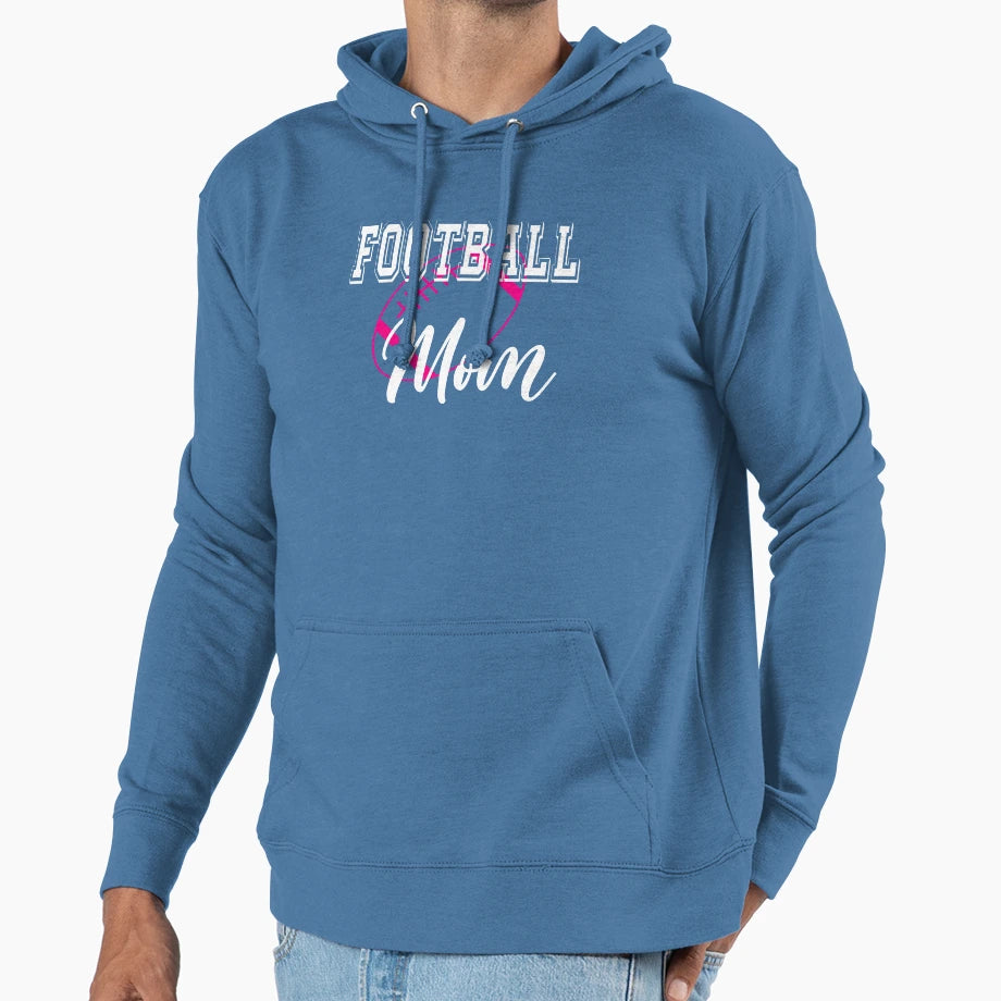 Football Mom American Football Hoodie - Casual Everyday Wear Men Women - T-Shirt, Sweatshirt, Hoodie