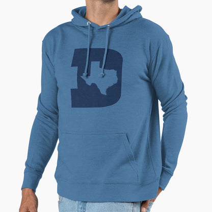 D Texas Blue Cut Out Hoodie - Trendy Graphic Unisex - T-Shirt, Sweatshirt, Hoodie