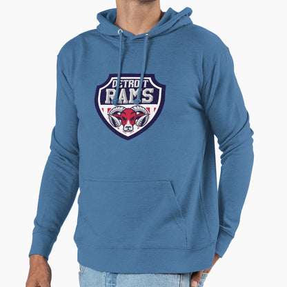 Detroit Rams Hoodie - Streetwear Style Unisex - T-Shirt, Sweatshirt, Hoodie